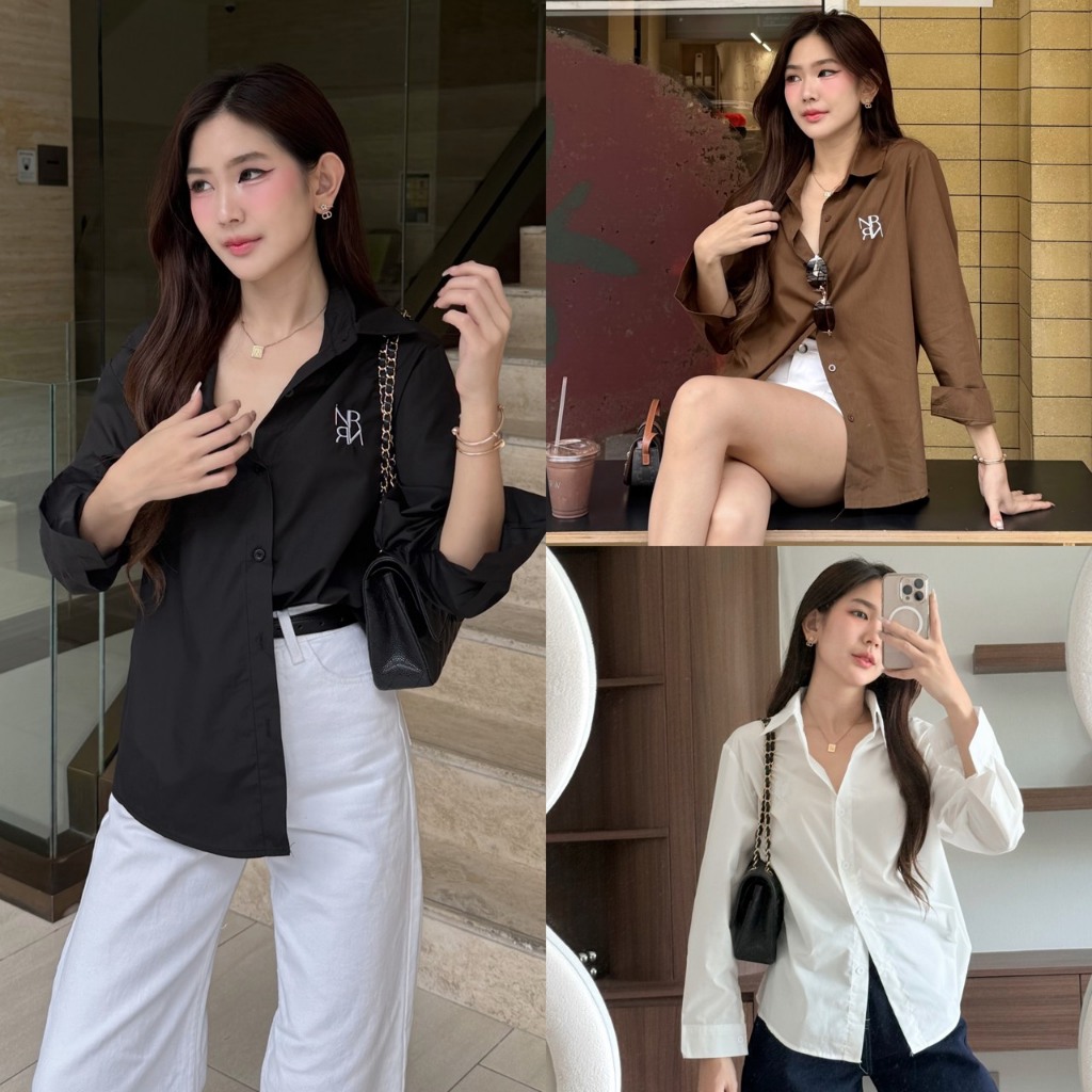 NICHARIS - เสื้อเชิ้ต รุ่น Plain Shirt