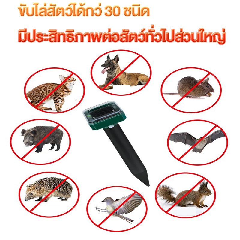 เครื่องไล่นก เครื่องไล่สัตว์ ไล่สัตว์ อัลตราโซนิก 360° เครื่องไล่นก อัลตราโซนิกโดยพลังงานแสงอาทิตย์ ปกป้องพืชผล