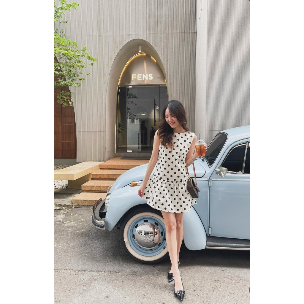 Deco dress polka dot dress