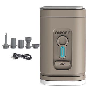 JQTH ปั๊มลมไฟฟ้าพกพาได้ โคมไฟตั้งแคมป์ 100LM คอมเพรสเซอร์ลมแบบชาร์จ USB 3 โหมดสำหรับเบาะลม เตียงลม สําหรับเรือ ตั้งแคมป์