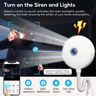 MeeGoo กล้องวงจรปิด 3MP USB เวอร์ชั่นกลางคืน WIFI 2.4GHz ตรวจจับมนุษย์ การสนทนาแบบสองทาง ใช้กับTuya
