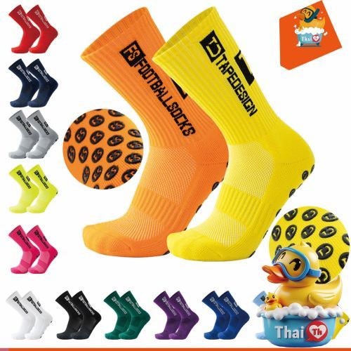 Thai.th ถุงเท้าฟุตบอล ซิลิโคน ระบายอากาศ และกันลื่น  สําหรับผู้ชาย และผู้หญิง LongSock