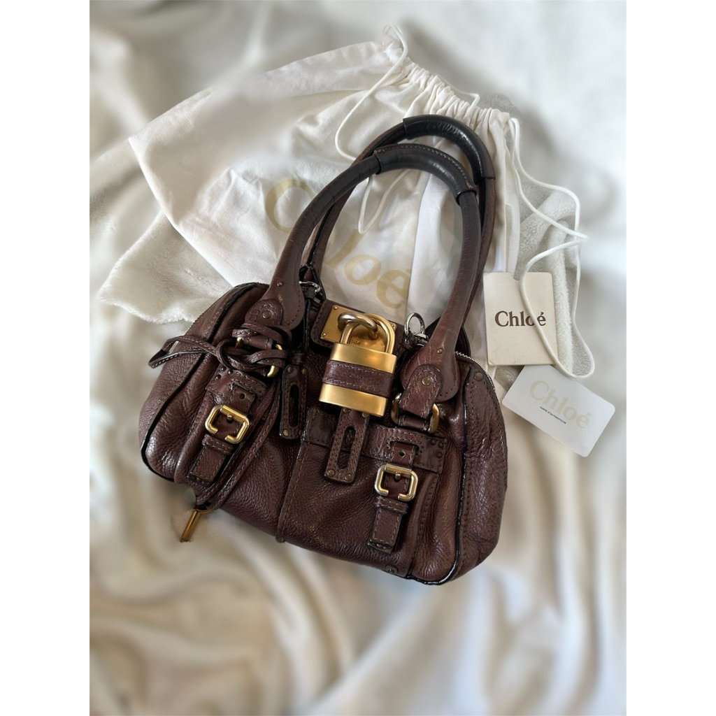Pre-loved Chloe Paddington Mini Tote – Dark Chocolate Brown 💯 Auth
