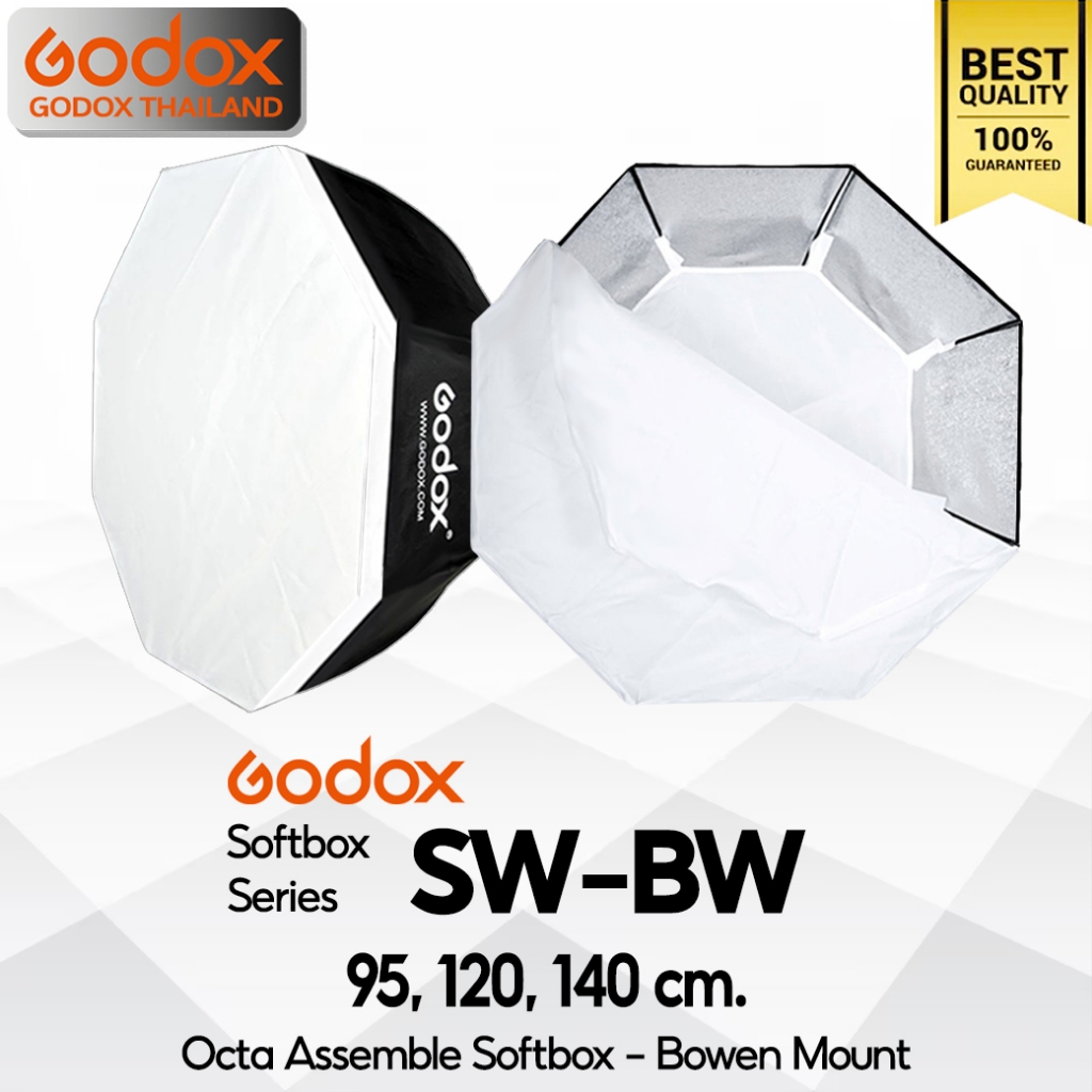 Godox Softbox SB-BW 95, SB-BW 120, SB-BW 140 cm. Octa Assemble Softbox - Bowen Mount / Godox Thailan