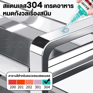 EcoIron Studio ชั้นวางเครื่องปรุง สแตนเลส 2/3ชั้น ชั้นวางของในครัว แบบวางเขียงตั้งโต๊ะ วางเขียง ขวดน้ำมัน กันสนิม