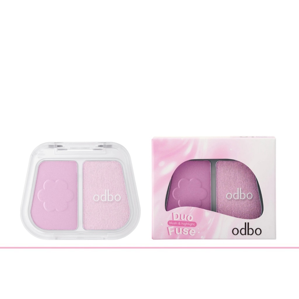Odbo Duo Fuse Blush & Highlight OD1333 โอดีบีโอ ดูโอ ฟิวส์ บลัช แอนด์ ไฮไลท์ บลัชโกลว์ ดูโอ้