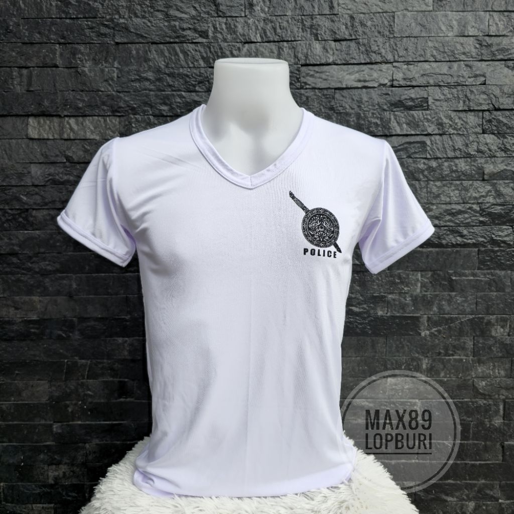 เสื้อซับในตำรวจ เนื้อผ้านาโน คอกลม/คอวี