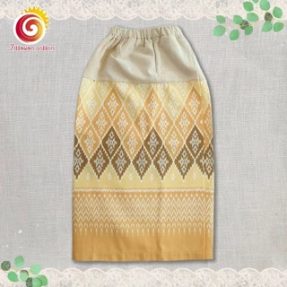 👩ชุดไทยพิกุล เสื้อลูกไม้เอวยืด ผ้าถุงพิมพ์ลาย วันภาษาไทย ใส่สบาย สีไม่ตก ไปวัด ทำบุญ สวยๆไม่ซ้ำใครแน่นอน