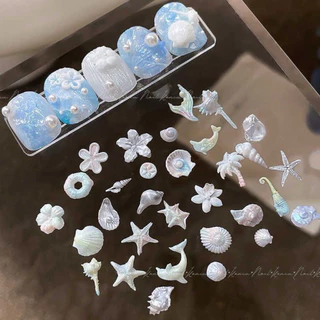 แม่พิมพ์ซิลิโคน เปลือกหอย สัตว์ทะเล อะไหล่ติดเล็บ DIY ตามใจชอบ สินค้าพร้อมส่ง