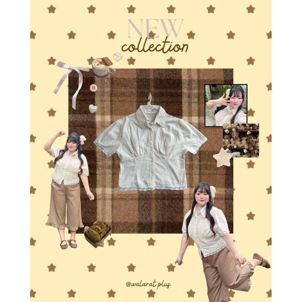 WP0115 พร้อมส่ง เสื้อปลายลูกไม้