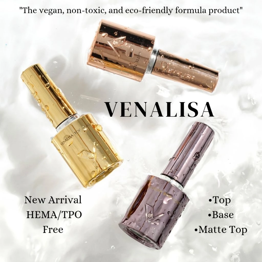 (NEW) Venalisa (HEMA-TPO-HPMA Free) เบส/ท็อป base top ติดทน เงานาน กันรอยขีดข่วน