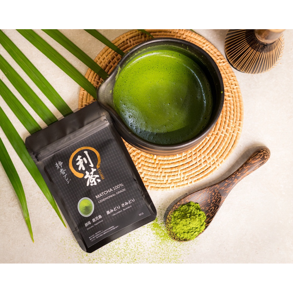 มัทฉะแท้ 100% เกรดพิธีชง ผงมัทฉะ ออร์แกนิค  | Matcha Ceremonial Grade 30g จากญี่ปุ่น (ชงลาเต้ได้)
