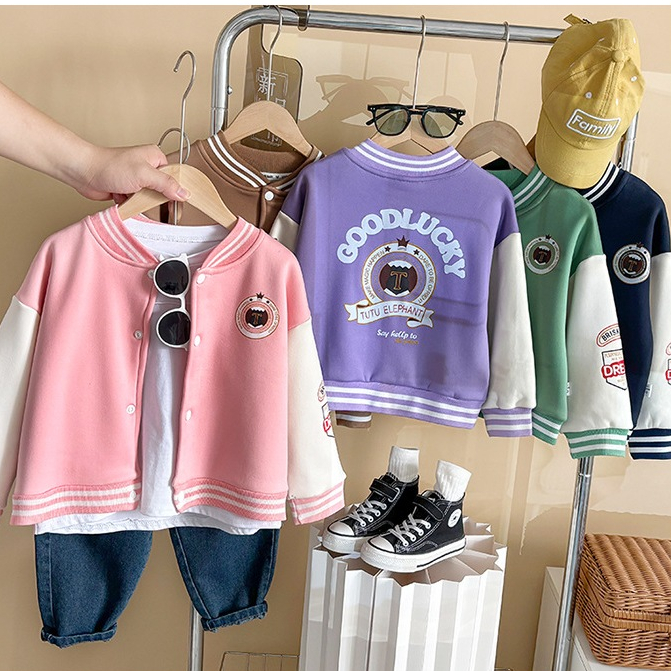💥ส่งจากไทย💥  เสื้อแจ๊คเก็ตเด็กบุกำมะหยี่ CK270 เสื้อกันหนาวเด็ก