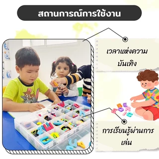 ตัวอักษรแม่เหล็ก พิมพ์ใหญ่ 189PCS+พร้อมแผ่นฐาน เล็ก ตัวเลข แม่เหล็กตัวอักษร แม่เหล็กตัวเลข ของเล่นเพื่อการศึกษา