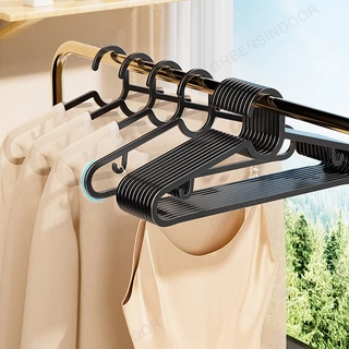 100 ชิ้น ไม้แขวน สไตล์ IKEA ไม้แขวนเสื้อกันลื่น ไม้แขวนเสื้อพลาสติก ขายส่ง ไม่ทิ้งร่องรอย 40cm