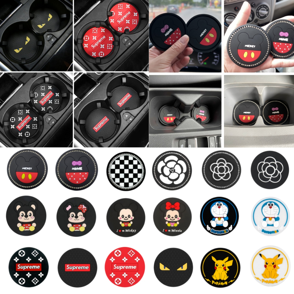 ที่รองแก้วที่วางแก้วในรถยนต์,แผ่นใส่ขวดน้ำแบบกันลื่นขนาด 2.75 นิ้ว,สากลสำหรับรถยนต์,รถบรรทุก,RVs และอื่นๆ 2PCS