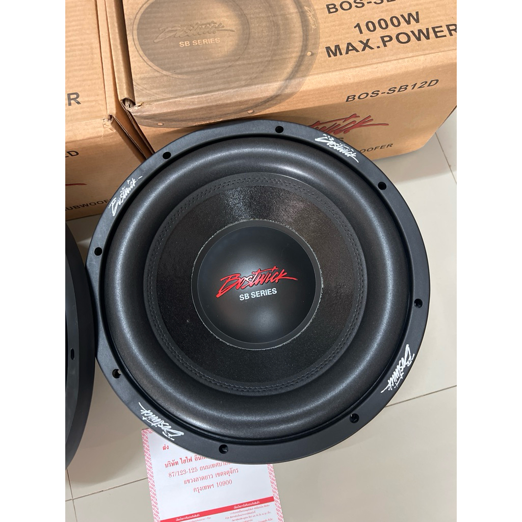 คู่ละ 2395บาท ลำโพงเบส 12นิ้ว Bostwick แม่เหล็ก3ก้อนวอย3นิ้วรุ่นBOS-SB12Dลำโพงเบสติดรถยนต์