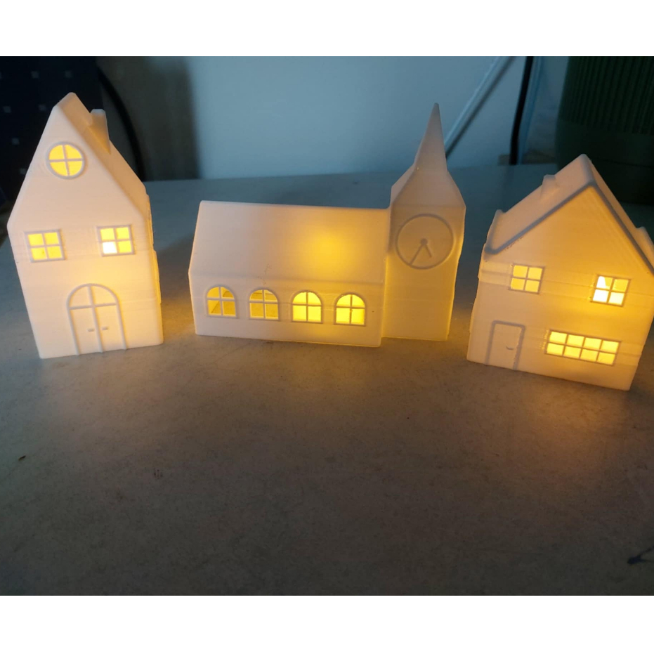 David Village Set หมู่บ้านเรืองแสง 3D สุดน่ารัก