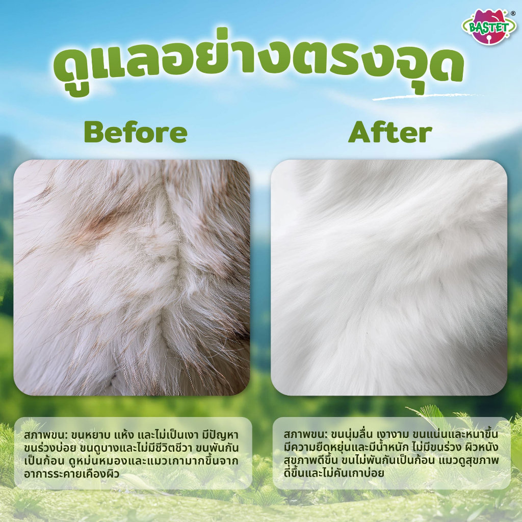 อาหารแมวบัสเตท 1 ถุง แถมเพิ่มอีก 50 กรัม(แมวท้องแมวเด็กกินได้) - รูปที่ 2