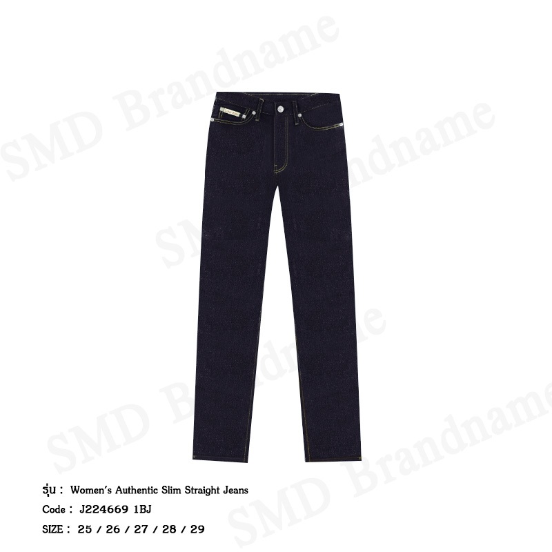 Calvin Klein Jeans กางเกงยีนส์ผู้หญิง รุ่น Women's Authentic Slim Straight Jeans Code: J224669 1BJ