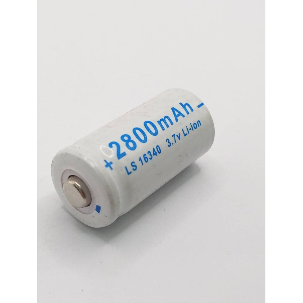 Li-Ion 16340 แบตเตอรี่ 3.7V 2800mAh Lithium Li-ion 16340 Battery CR123A