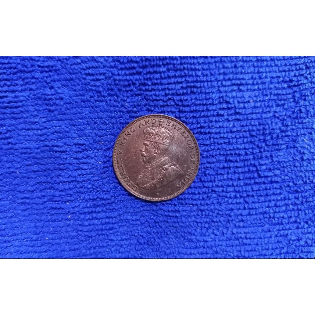 ( BK-412) เหรียญ  HONG - KONG KGV  1924  - 1 CENT