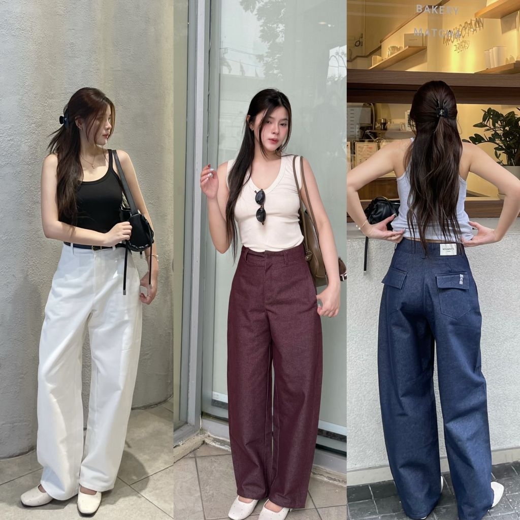 B.MINI BARREL JEANS กางเกงขาโค้ง ทรงบอลลูนสวยมาก