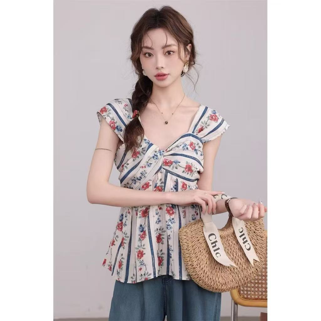 Gamin-0737 เสื้อแขนกุดลายสก๊อต เสื้อกล้ามแฟชั่น (8K136)