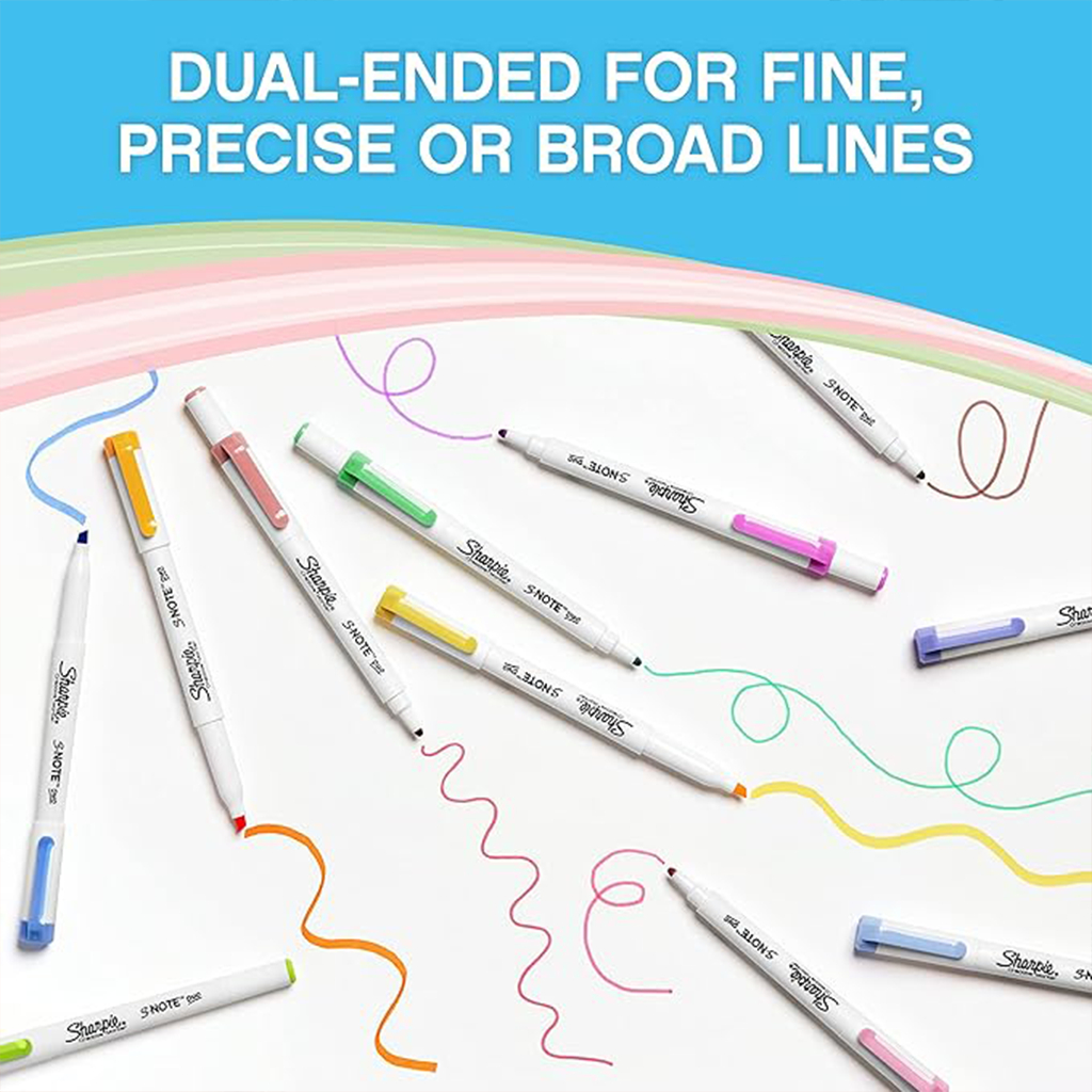 Sharpie S-Note ปากกาชาร์ปี้ ดูโอ ไฮไลท์ 2in1 *แพ็ค 16 ด้าม* Sharpie S-Note Duo Twin Tip — صورة 4