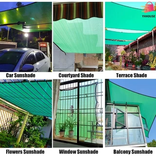 ผ้าใบกันแดด กรองแสง95% เขียว 2*2M/2*3M/2*4M/3*4M/3*5M สแลนกันแดดPE (มีตาไก่) บังแดดพืชสวน บังแดดในสวน