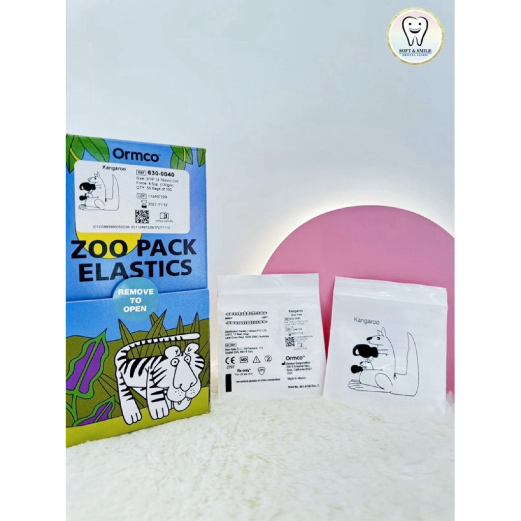 ยางดึงฟัน ยางเกี่ยว ยี่ห้อ Ormco เหนียว ไม่ขาดง่าย สีขาว