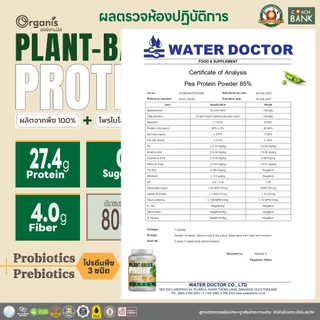 โปรตีนพืช 27.4g ย่อยง่าย ไม่อืด อิ่มนาน หวานน้อย ครบ 9 กรดอะมิโน โปรไบโอติก 5000 ล้านตัว จากถั่วลันเตา+เคล Plant Protein