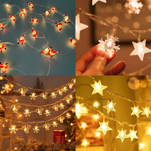 ไฟประดับ ไฟกระพริบ ปรับได้ 3 จังหวะ ยาว 2 เมตร ไฟปีใหม่ ไฟคริสต์มาส ไฟเส้น เเต่งสวน แสงวอร์มไวท์