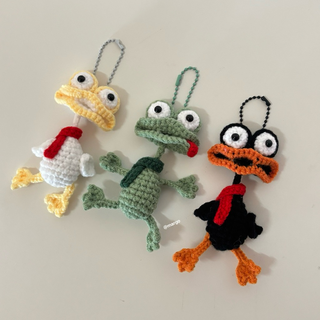 Duck Keychain🦆🐥 พวงกุญแจเป็ดใส่ผ้าพันคอไหมพรม🧶