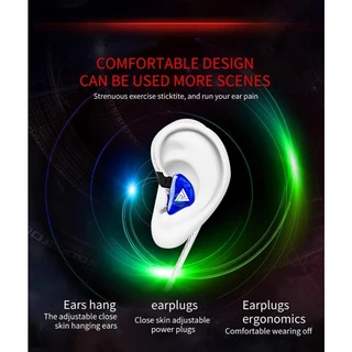 QKZ รุ่น CK5 หูฟังอินเอียร์ สเตอริโอ HiFi คล้องหู ควบคุมสายสนทนา มีไมโครโฟน Earphone Sport ไดนามิกสำหรับ IOS/Android