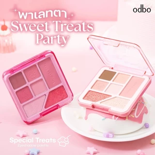ถูก/แท้/มีไลฟ์ พาเลทท์ ODBO Special Treats Eyeshadow Palette พาเลท อายแชโดว์ เนื้อแมท ชิมเมอร์ กลิตเตอร์ เกลี่ยง่าย