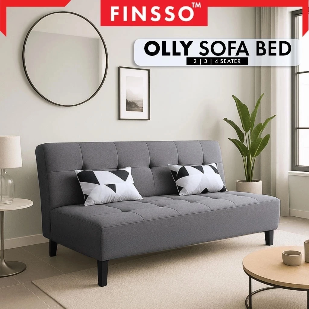 🏮รับประกัน 1 ปี🏮FINSSO: โซฟา โซฟาเบด โซฟาสามารถพับลงเป็นเตียงได้ นอนได้ 3 ระดับ 2-in-1 (OLLY โซฟาเบดพับได้)/ โซฟาปรับนอน