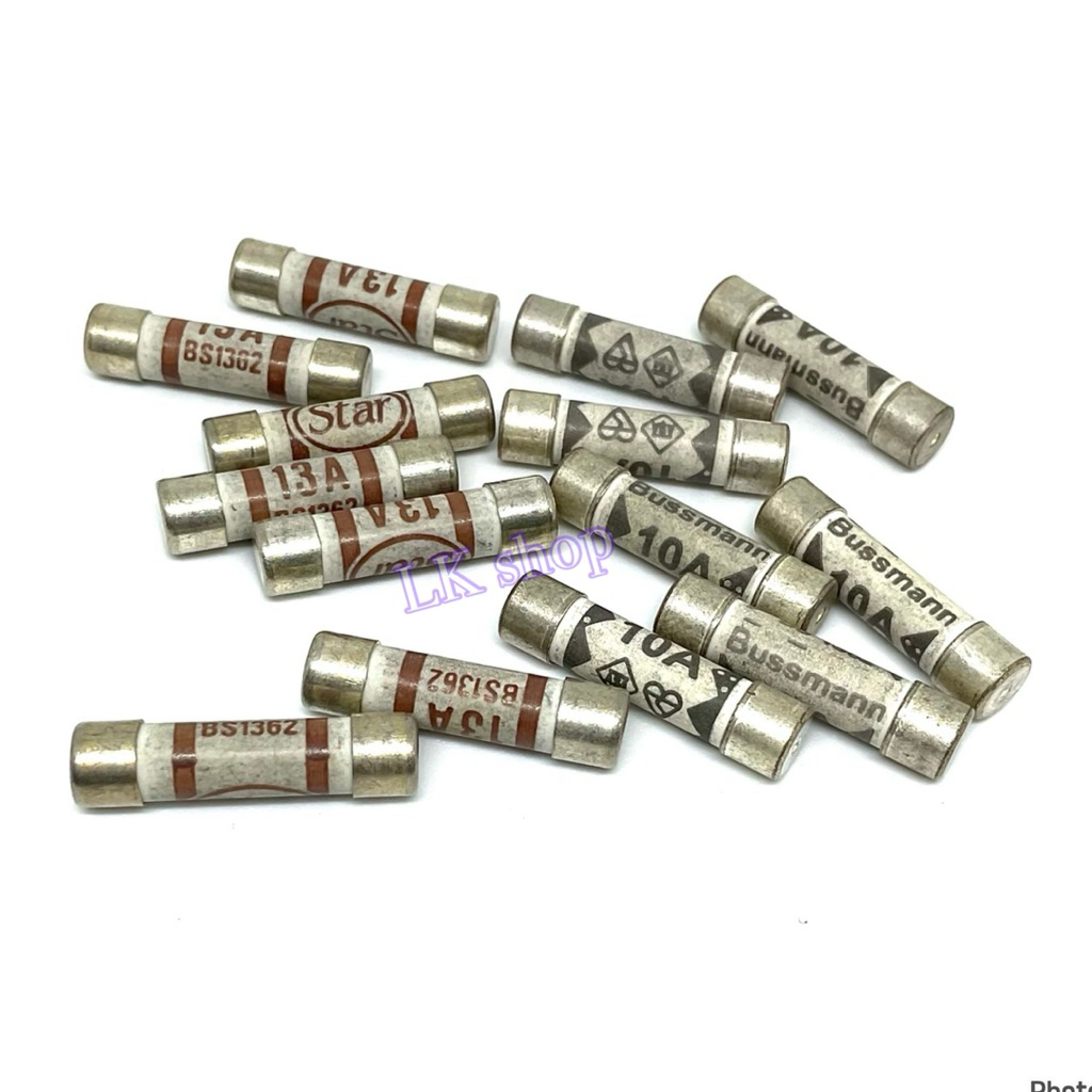 (แพ็ค5ชิ้น) ฟิวส์ ขนาด 6x25มิล Fuse 13A 630v, 10A 630V อย่างดี สินค้าพร้อมส่ง