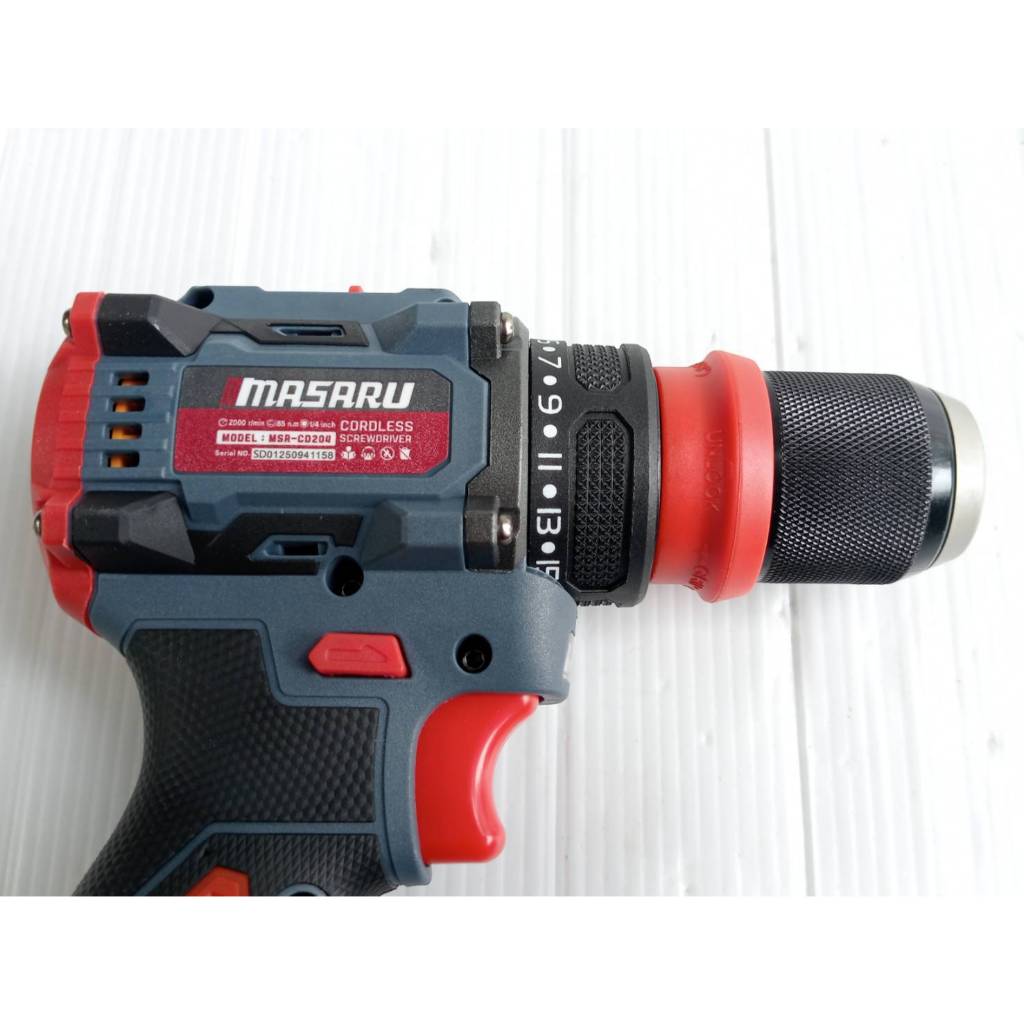 MASARU สว่านไขควงไร้สาย 💥รุ่นใหม่ล่าสุด💥 MSR-CD204-B2 ( หัวสว่านเปลื่ยนเป็นไขควงได้ ) 2 ระบบ แรงบิด 85 นิวตัน ของแท้100% - รูปที่ 3