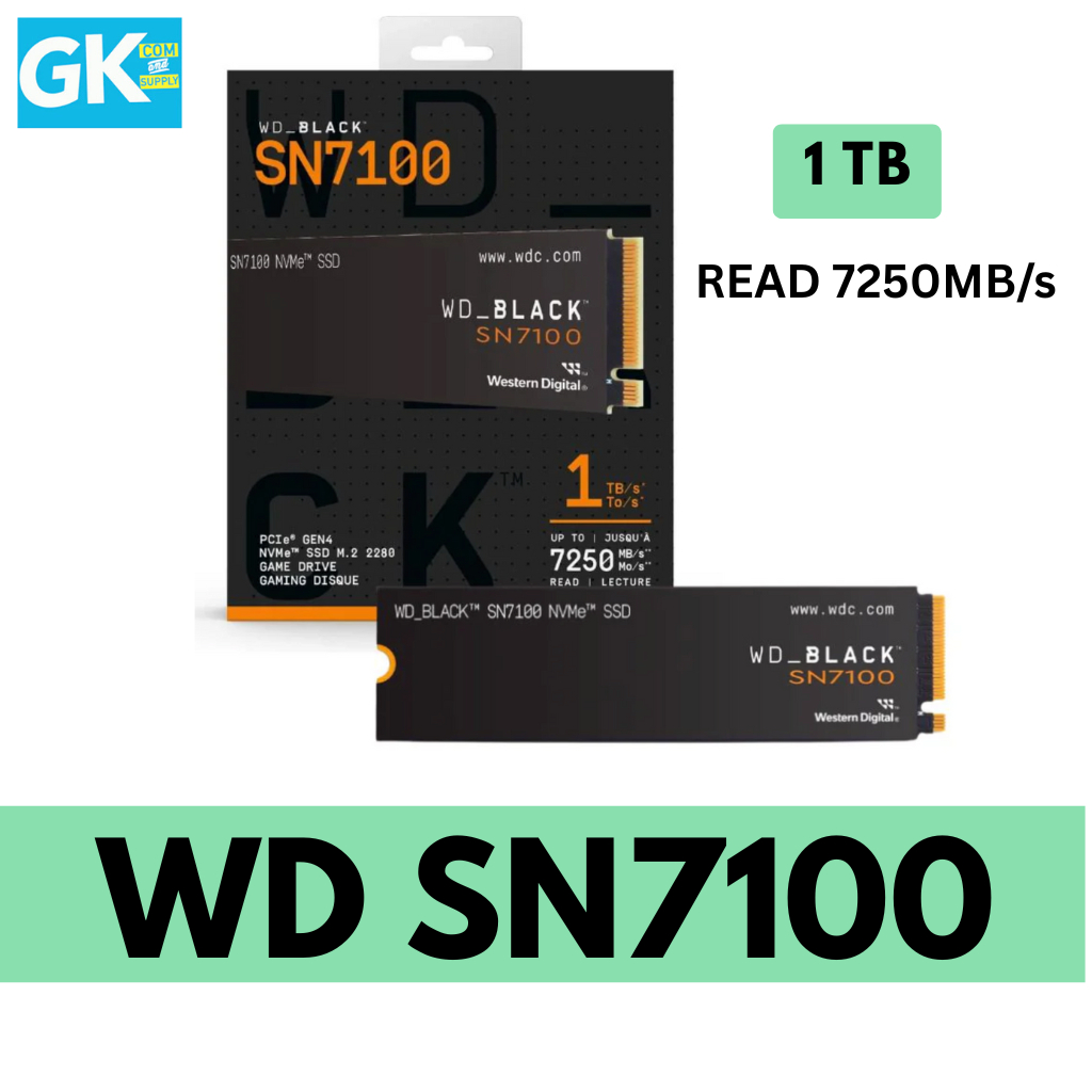 SSD WD BLACK SN7100 PCIe 4x4 NVMe M.2 2280 2TB / 1TB