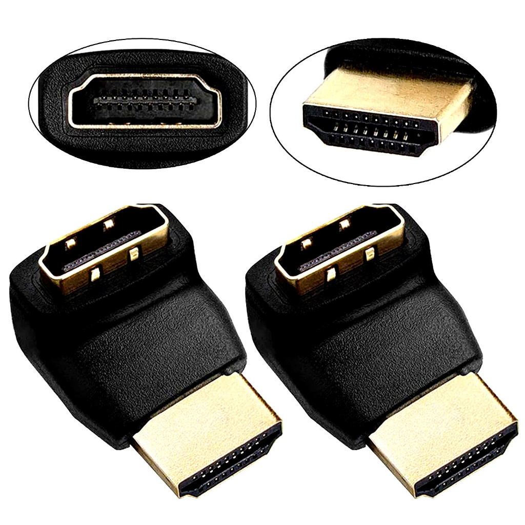 Adapter HDMI TO HDMI M/F ตัวต่อ HDMI มุมฉาก 90°