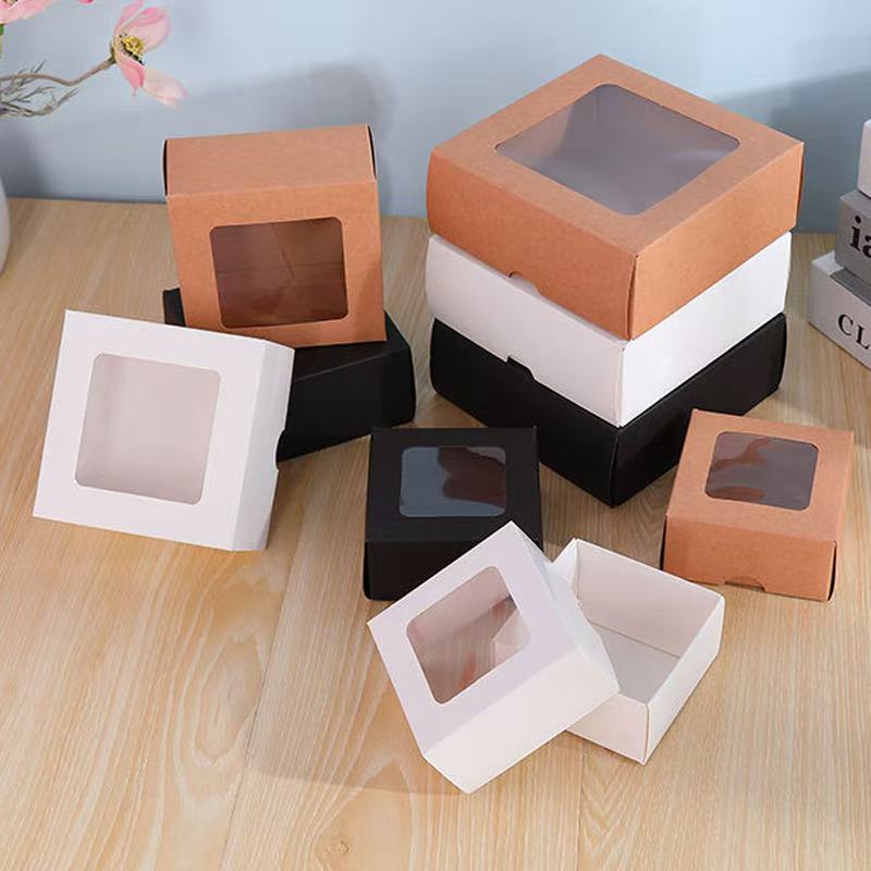 GIFT  กล่องขนม ใส่ขนม คุกกี้ บราวด์นี่ ขนาดพอดี หน้าใส หน้าทึบ