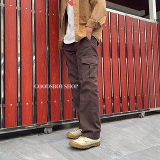 MJกางเกงคาร์โก้ขายาวผู้ชายผ้าCotton