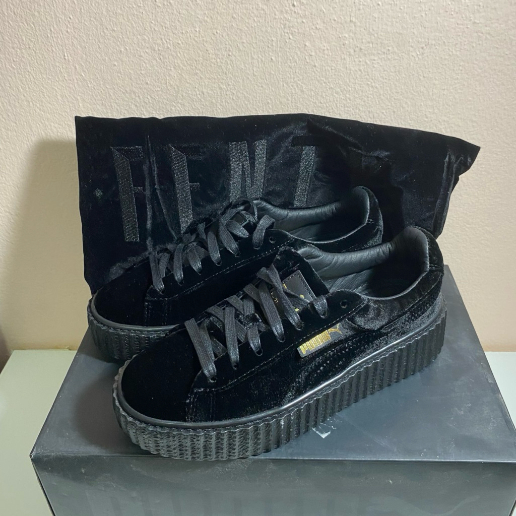 รองเท้า มือสอง ของแท้ PUMA FENTY X RIHANNA CREEPER BLACK สภาพดี