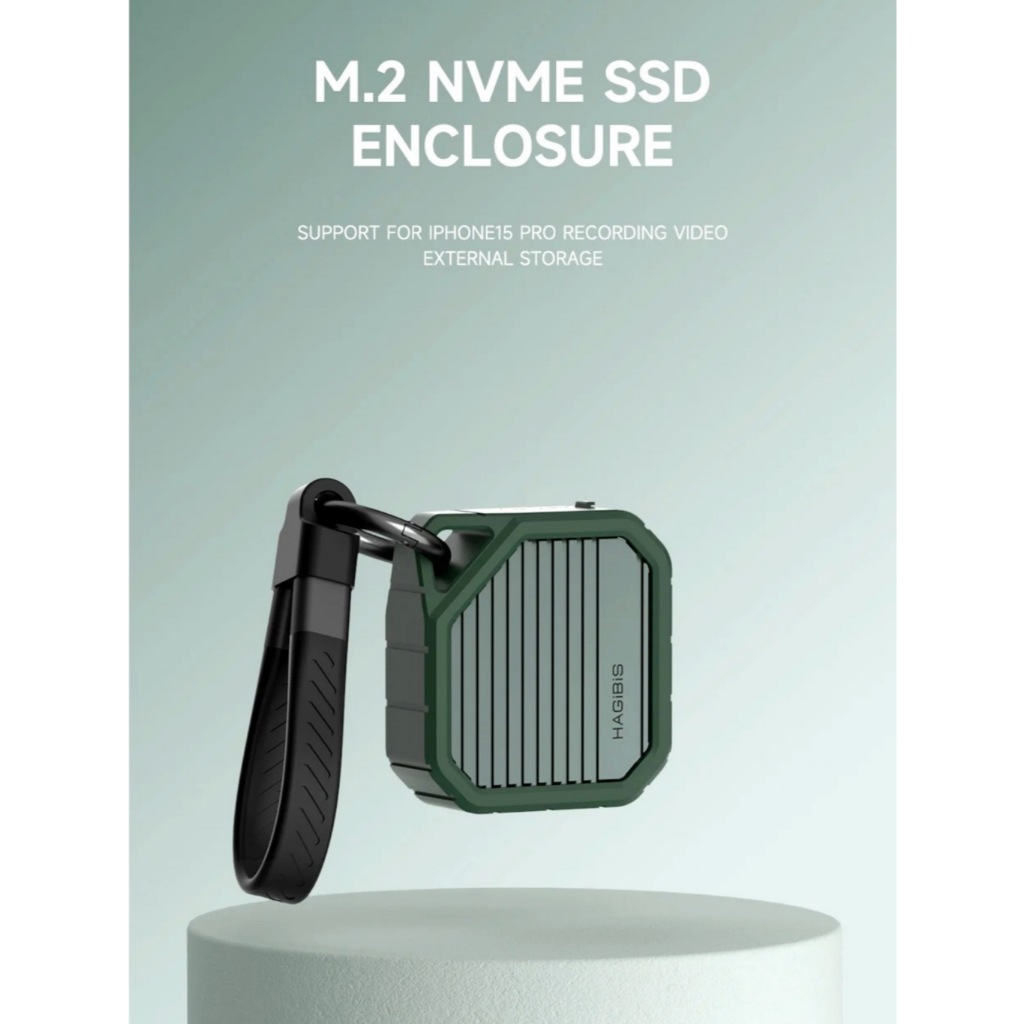 Hagibis M.2 2230 NVMe SSD Enclosure USB C 3.2 Gen 2 Type-C to NVMe PCI-E Adapter Aluminum External