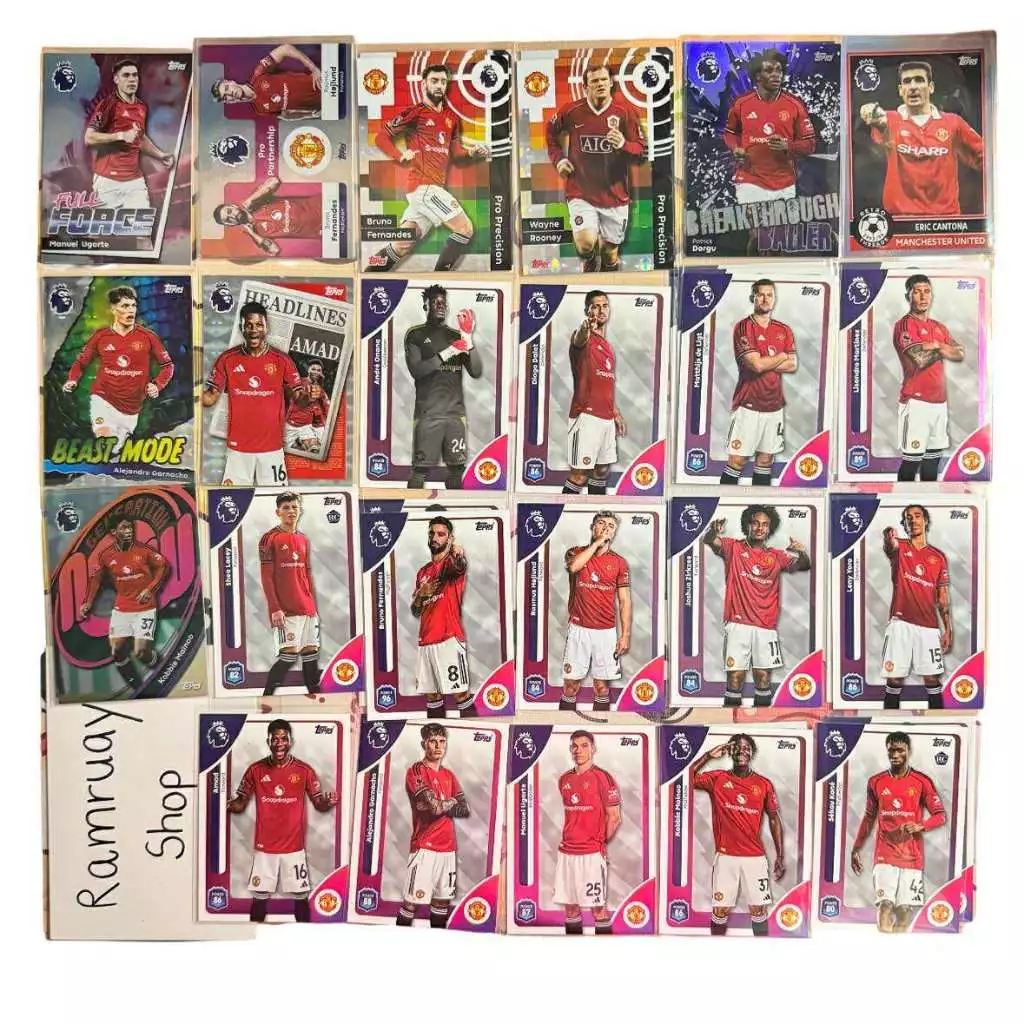 Topps Premier league Manchester United F.C. 2025-2026 manu การ์ดนักบอล การ์ดบอล ส่งไวมาก