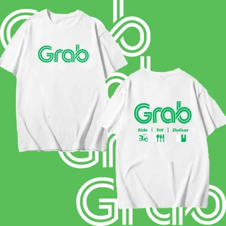 2025 Grab เสื้อยืด ไลน์แมน งานป้าย งานดีแน่นอน หนานุ่มใส่สบาย T-shirt lineman เสื้อยืดนุ่มและสบาย S-5XL