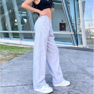 Fancy Fashion กางเกงลำลองสตรี กางเกงวอร์ม ายกางเกงขายา เอวสูงเพื่อแสดงความผอม 3 สีให้เลือก มีไซส์ M-2XL