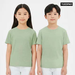 Yuedpao Ultrasoft Kids (14 สีใหม่) เสื้อยืดเด็ก สีพื้น สไตล์มินิมอล สัมผัสเบาสบาย ไม่ย้วย ไม่หด ไม่ต้องรีด