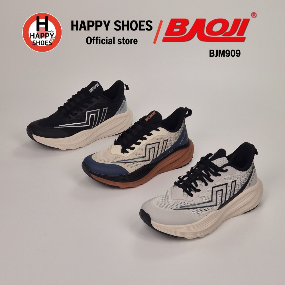 [🥇บาโอจิแท้100%👟ไซส์ 41-45🆓ฟรี...ถุงเท้า 1 คู่] BAOJI รุ่น BJM909 รองเท้าวิ่งชาย (running) รองเท้าออ